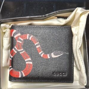 Gucci Black and Red Key and Card Holder